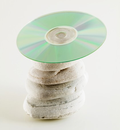 Hypnose CD auf einem Stein